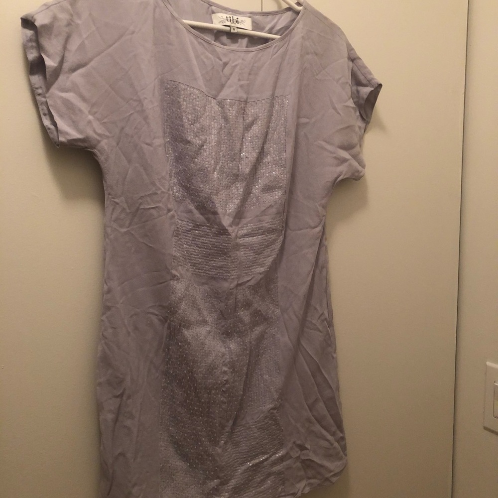 tibi sheath shirt dress light purple lilac xs